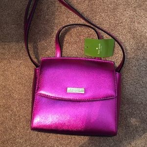 Kate spade pink metallic crossbody